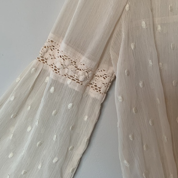 Free People sheer dotted blouse - Picture 3 of 8